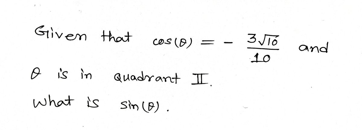 Trigonometry homework question answer, step 1, image 1